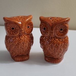 Owl ceramic salt & pepper shakers